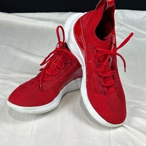 Men’s Under Armour Curry 8 Red Athletic Basketball Shoes 11.5